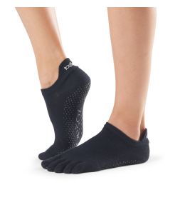 TOESOX FULL TOE GRIP LOW RISE - BLACK - LARGE