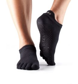 TOESOX FULL TOE GRIP LOW RISE - BLACK - LARGE